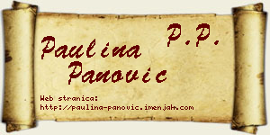 Paulina Panović vizit kartica